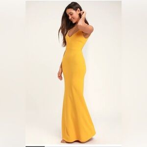 NWT Lulus Infinite Glory Yellow Maxi